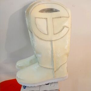 Ugg & Telfar Collab Cream Tall Boots New Size 13